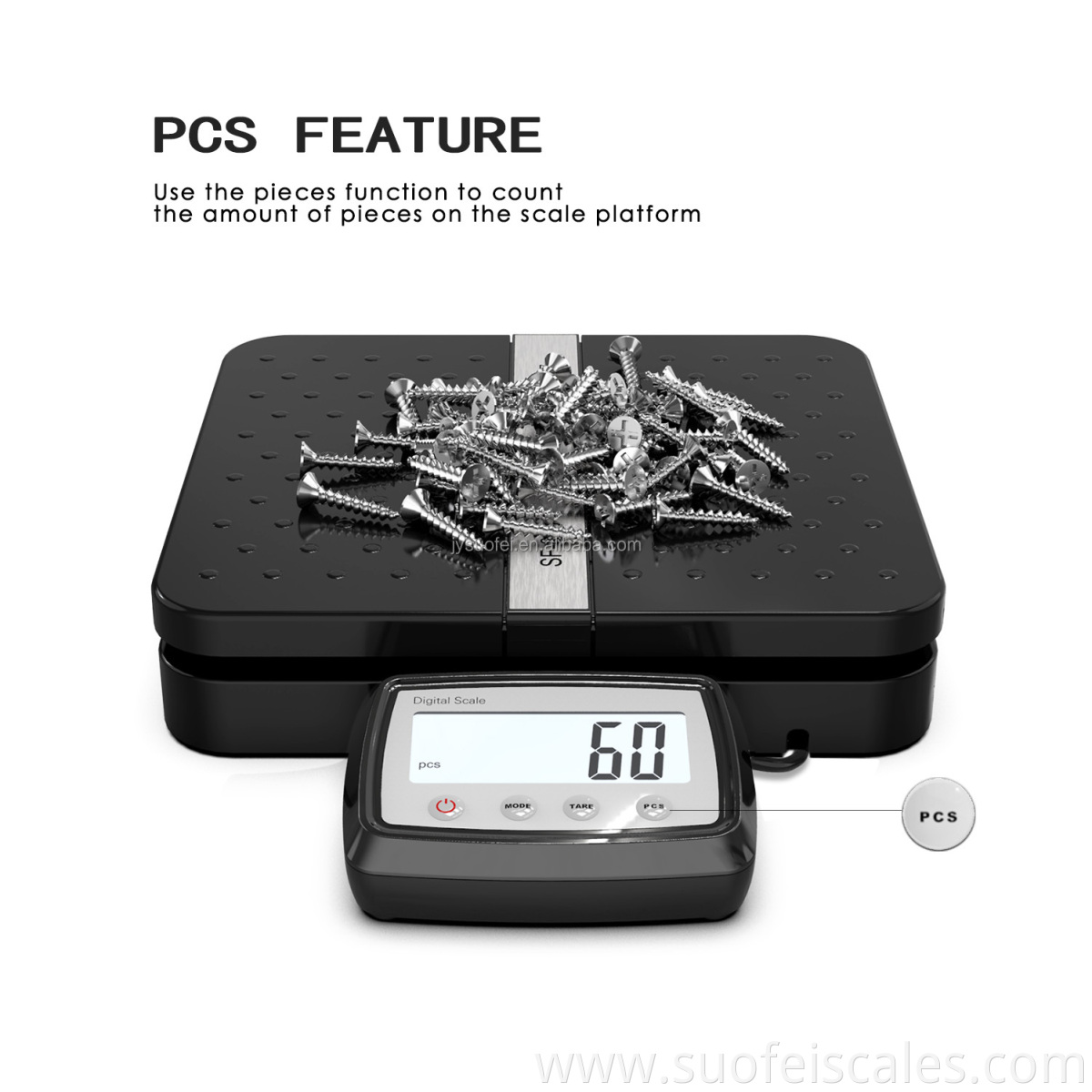 Suofei New Arrival SF-883 110lbs x 0.1 oz Black Digital shipping postal scale